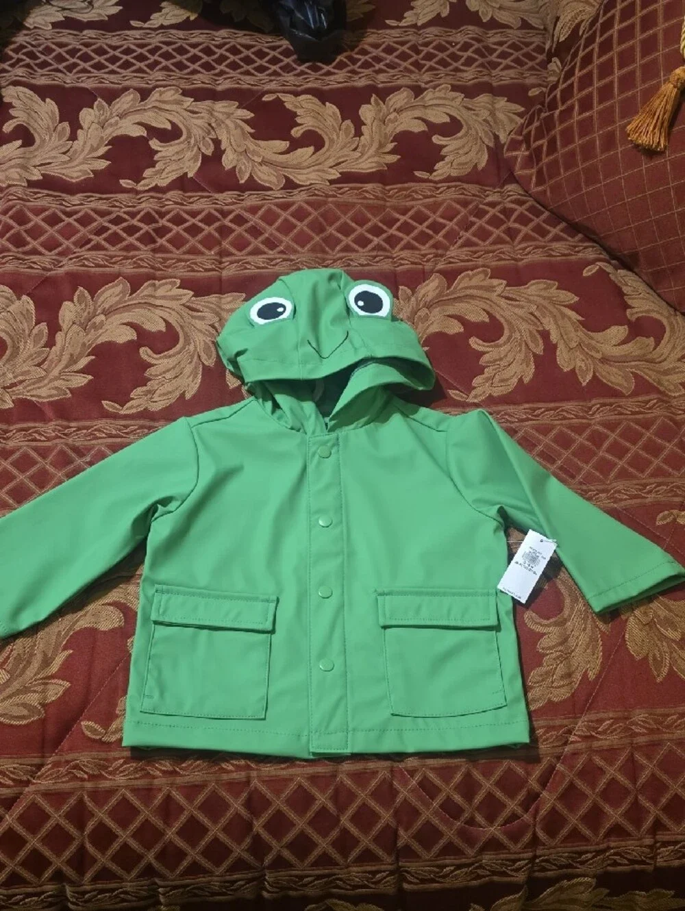 Old Navy Green Kids Raincoat with Frog Hood - [12-18 Months]